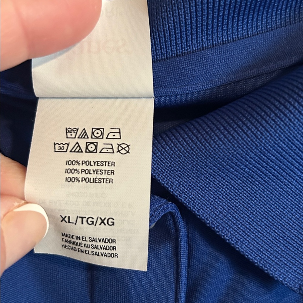 Hanes Royal Blue Cool Dri Polo - 100% Polyester - Picture 3 of 3